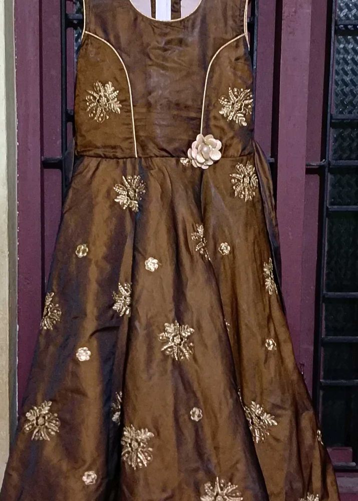 Gold Tinted Brown Gown