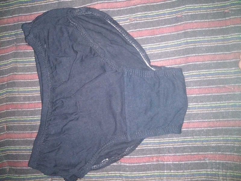 Black Cotton Underwear