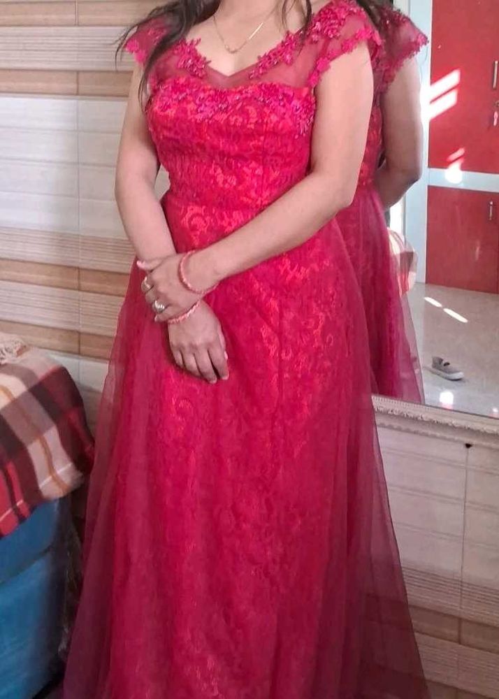 Elegant Red Evening Gown