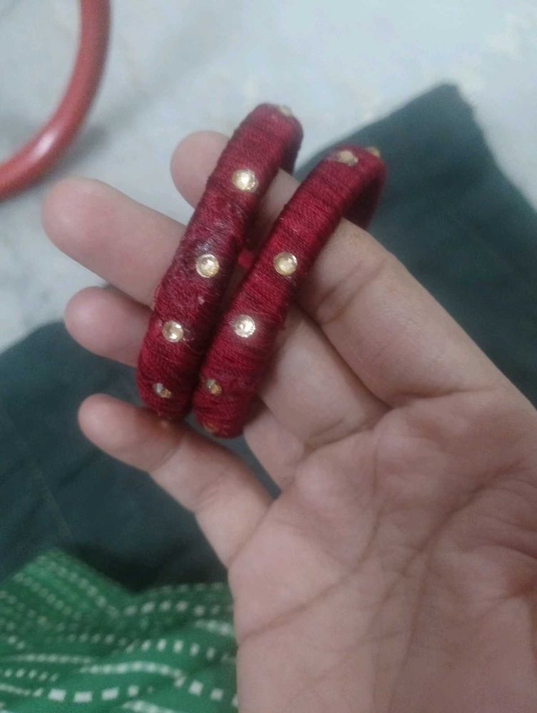 Red &amp; Gold Bangle Set