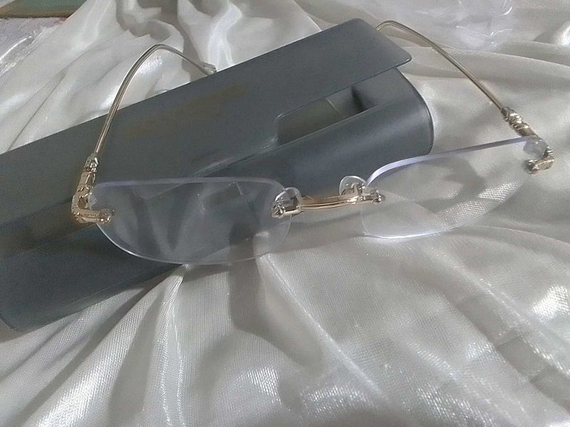 Rimless Gold Frame Glasses