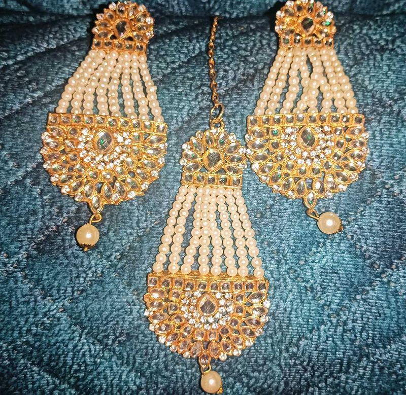 Pearl &amp; Crystal Jewelry Set..Fix Price