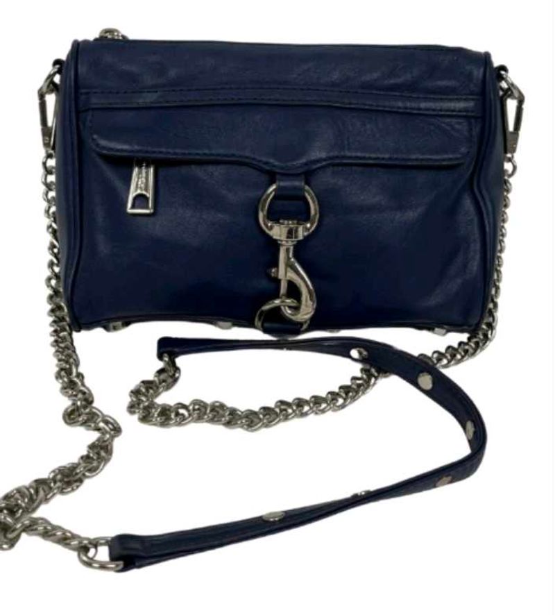 Rebecca Minkoff Navy Leather Mini Mac