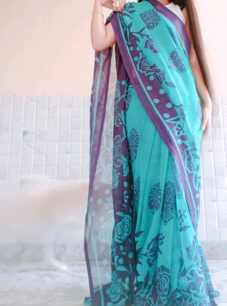 Jaipuri Printed Mulmul Cotton SAREE