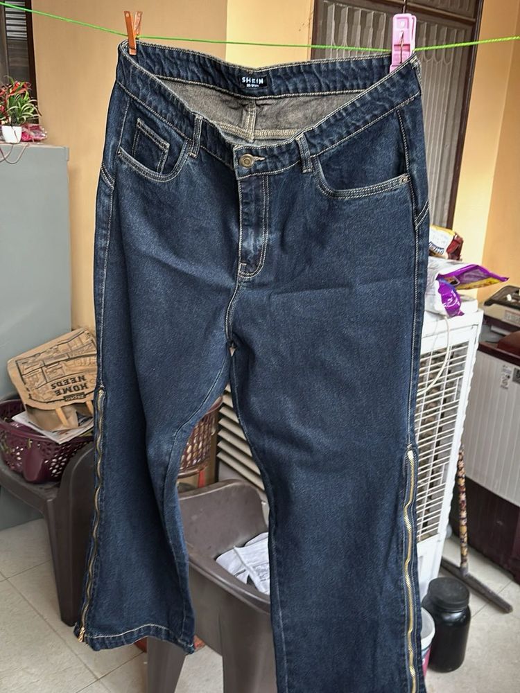 Shein Dark Wash Flare Jeans