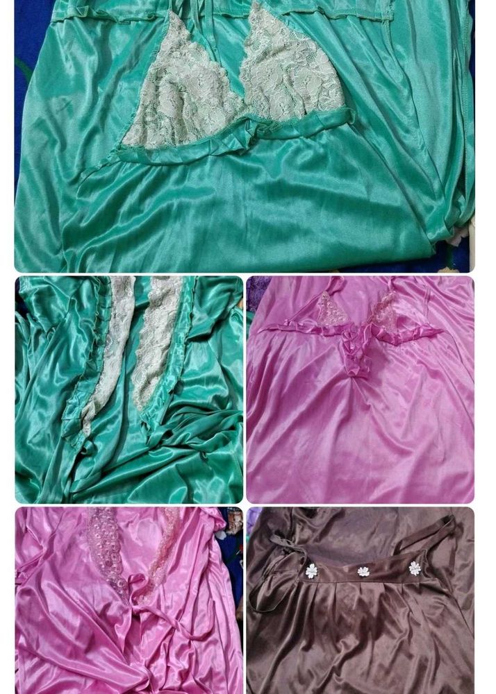 Satin Silk Gowns 2pc