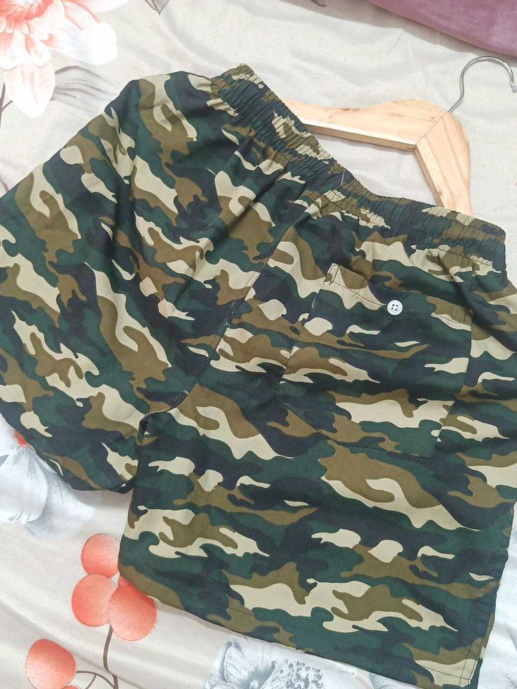 Camo Print Shorts