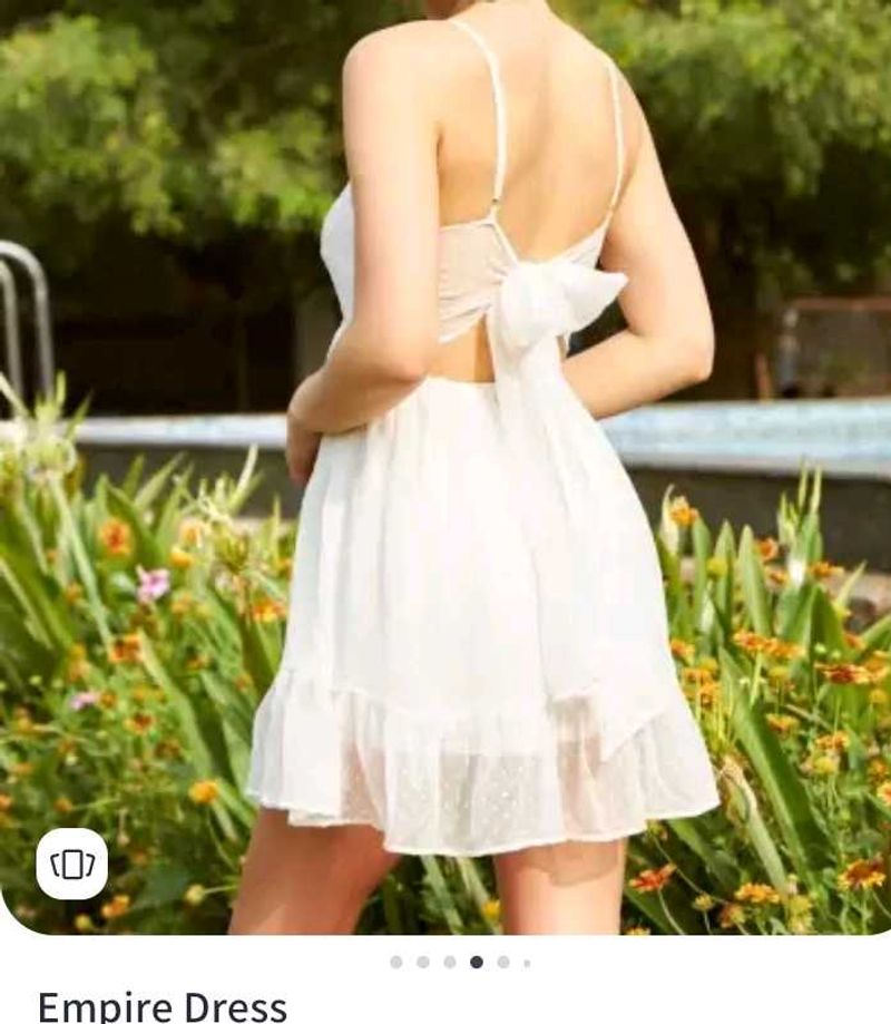 White Backless Frock