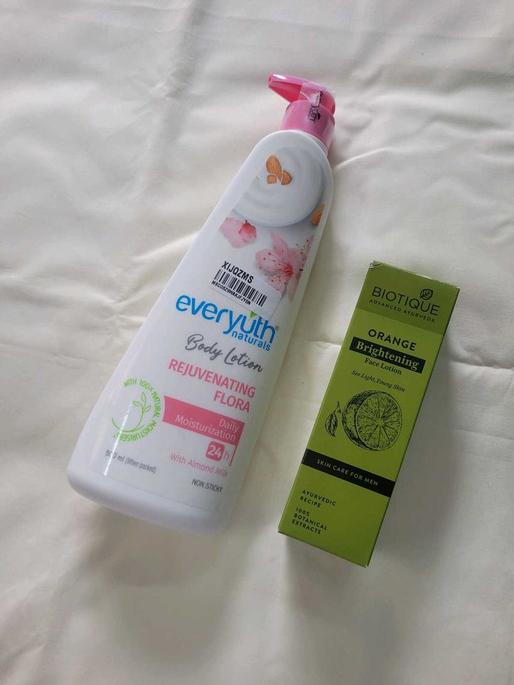 Everyuth Body Lotion &amp; Biotique Face