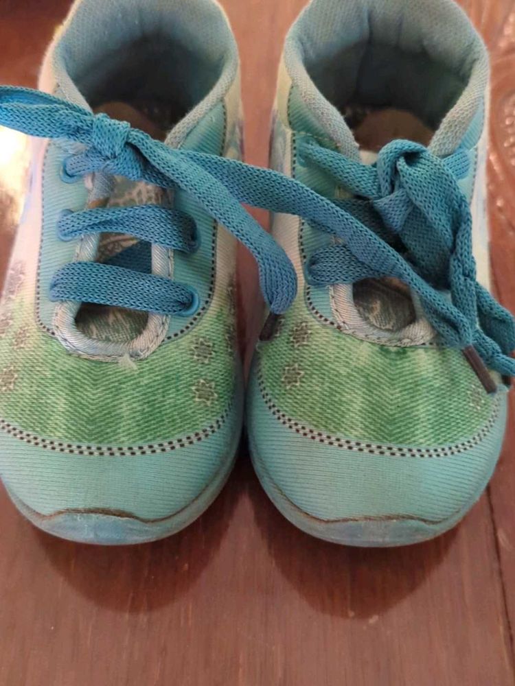 Baby Shoes - Blue/Green