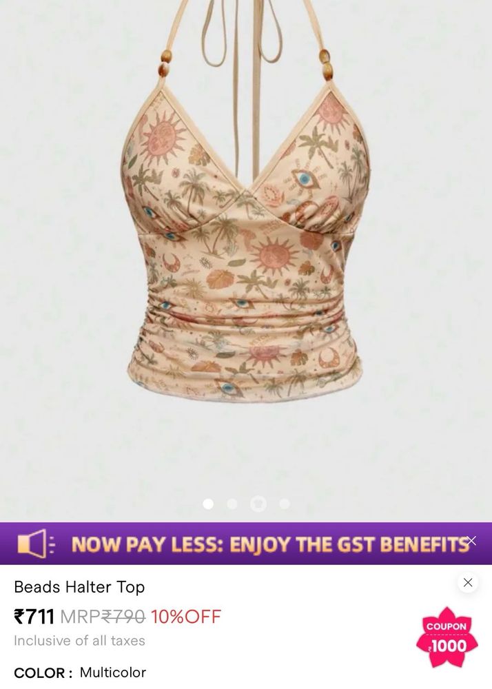 Boho Beads Halter Top