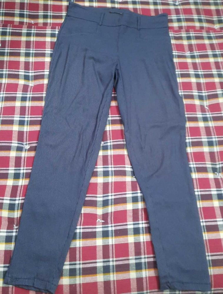 Striped formal/informal trousers