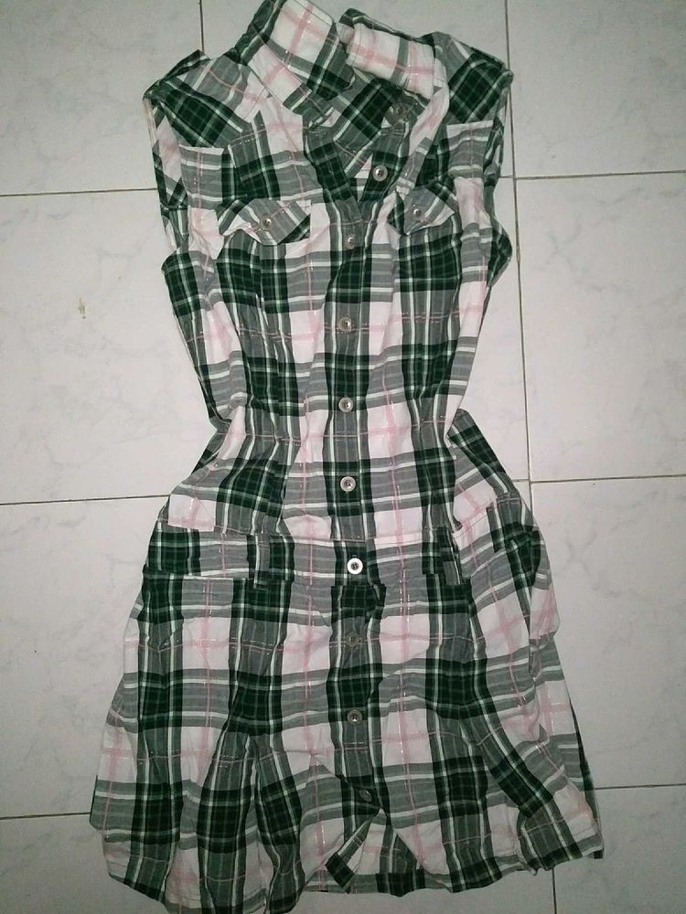 Plaid Shirt Dress