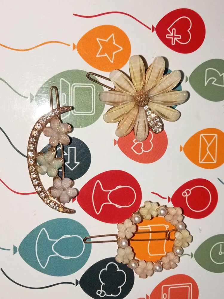 Floral Hair Clip Set