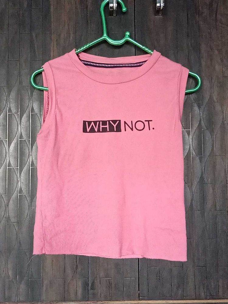 Pink &#39;Why Not&#39; Tee