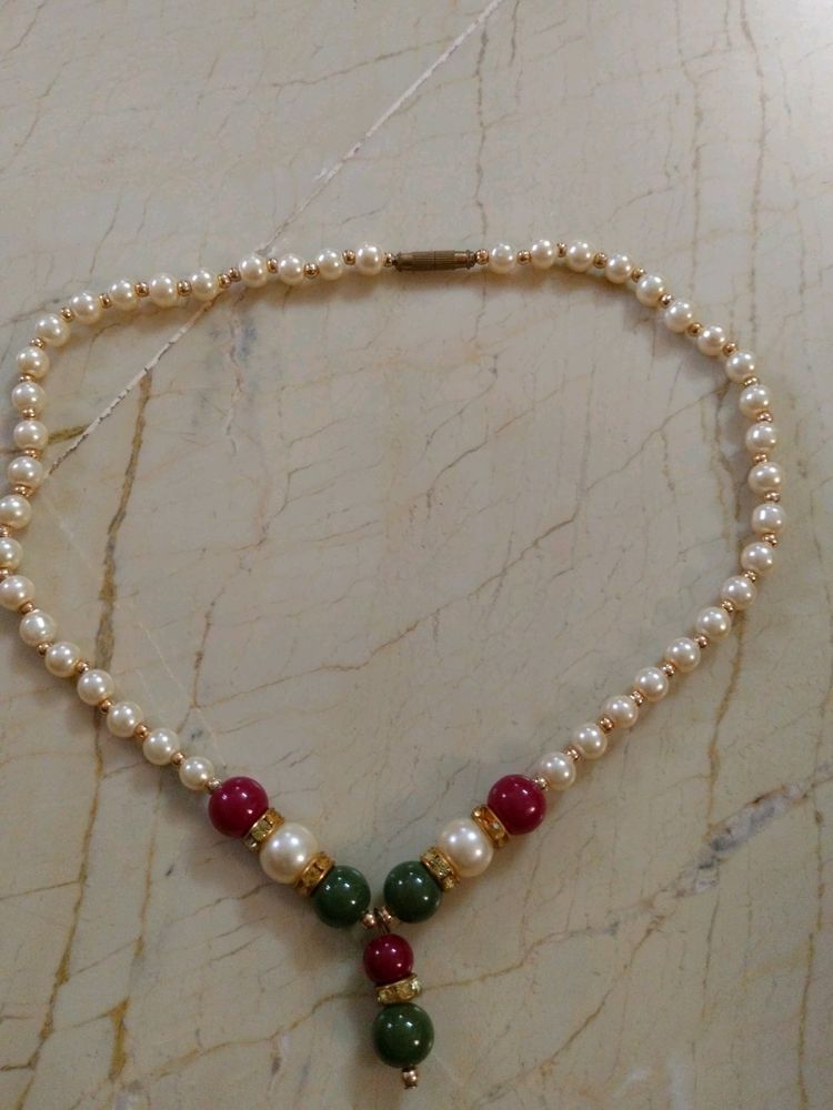 Pearl Set With Earrings