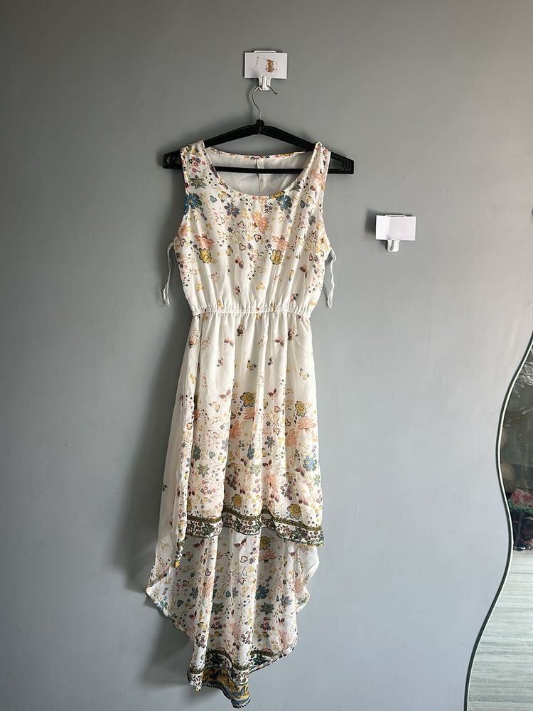 Floral Print Hi-Lo Dress