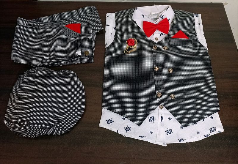 Boys 3-piece Suit With Cap