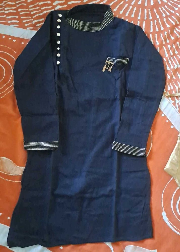 Stylish Navy Blue Kurta
