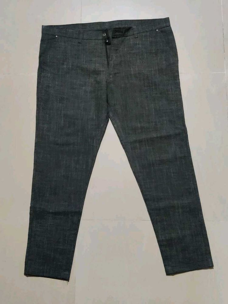 Cotton Dark Grey XXL Size Trouser Pants