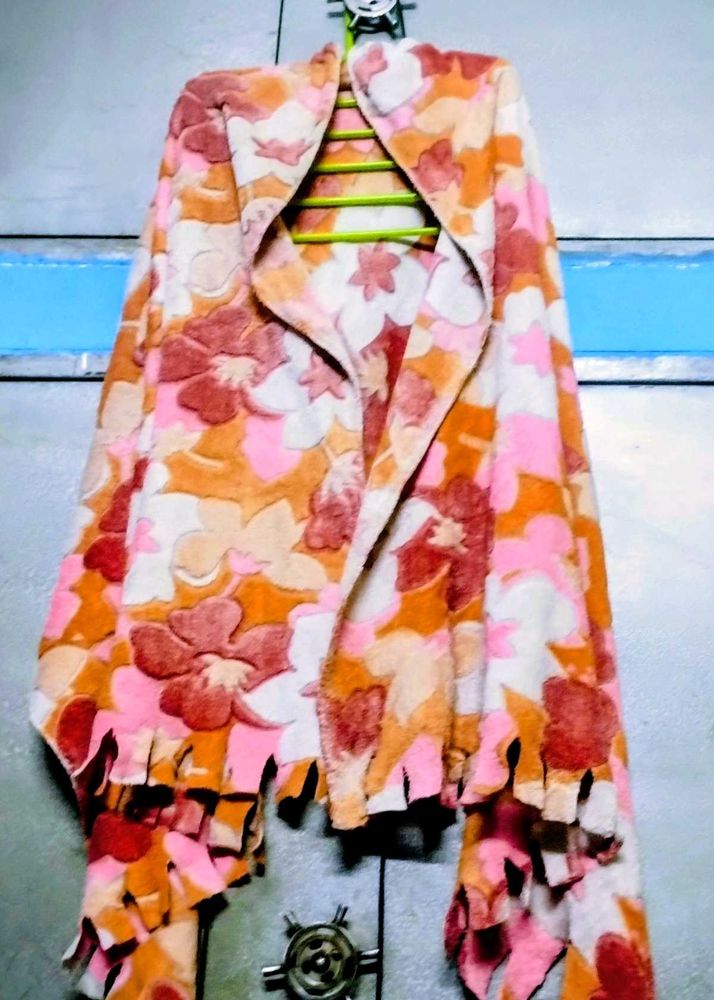 Floral Print knit Shawl