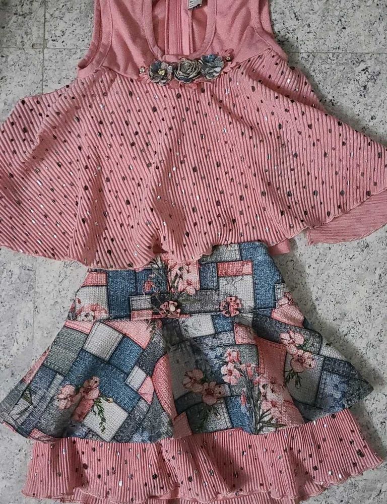 Pink Floral Patchwork Dress