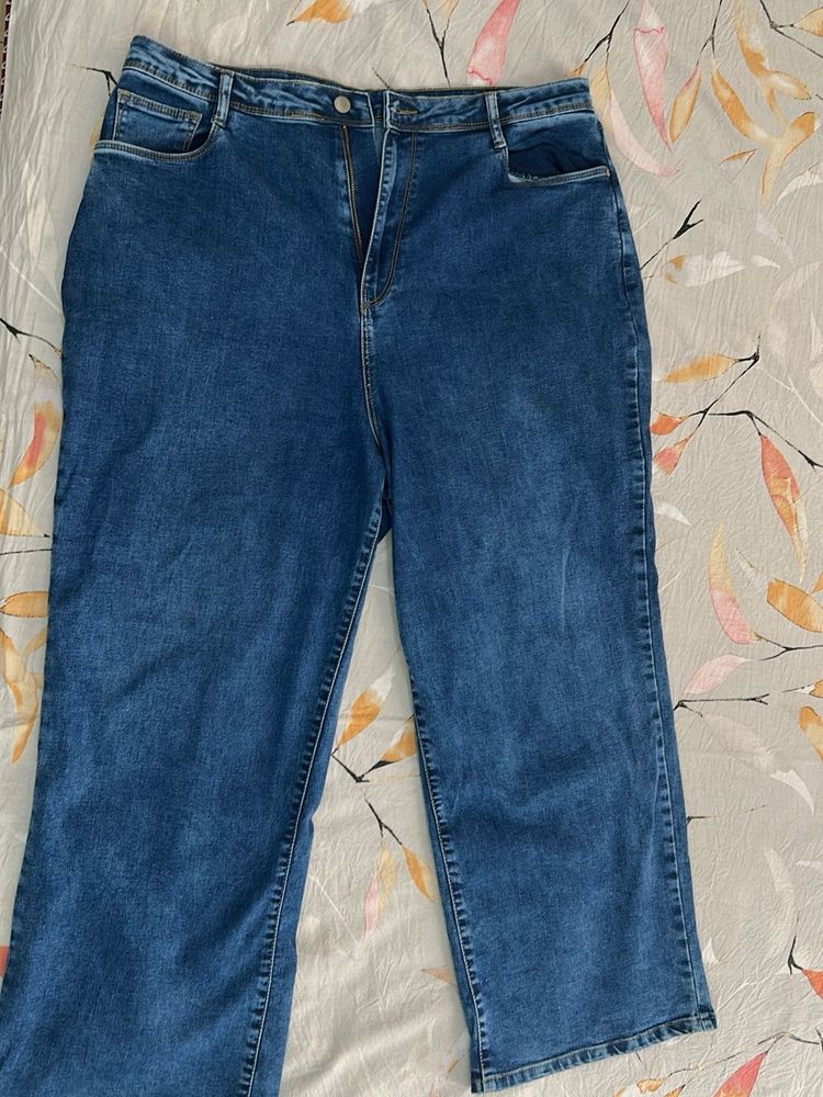 Wide Leg Denim Jeans