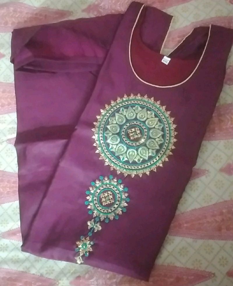 Worked Kurti With Sleeves Attached Inside