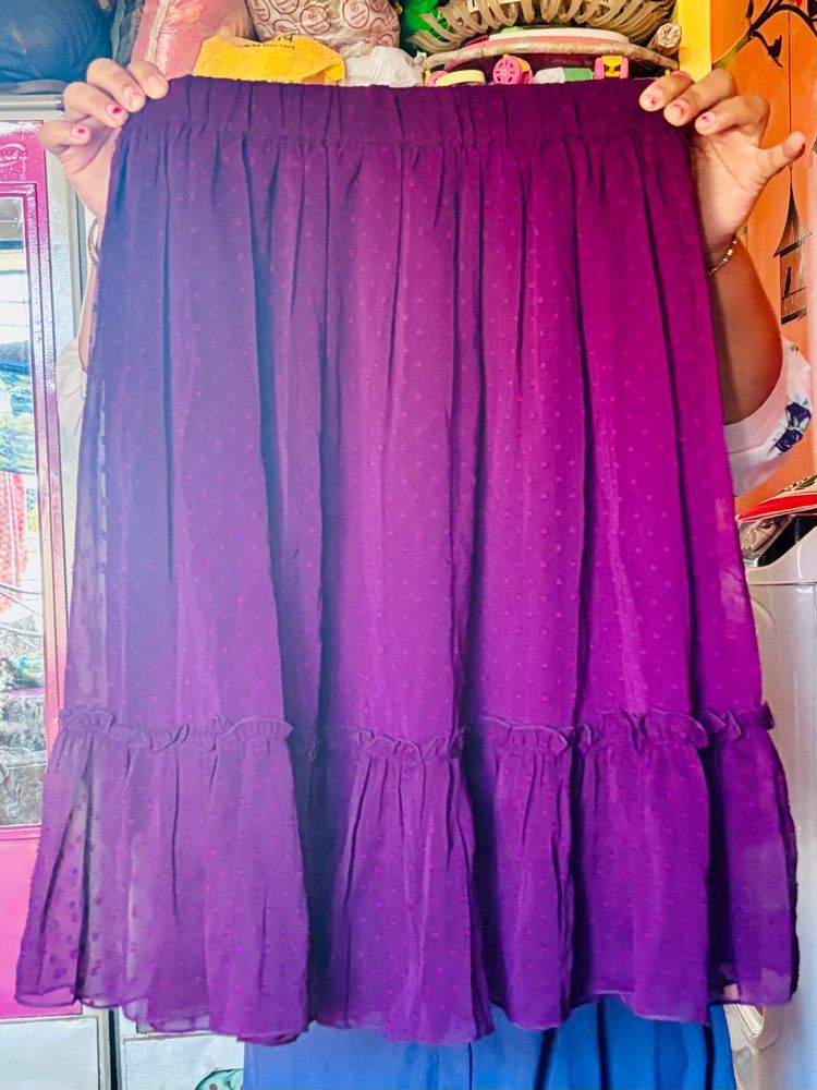 Purple Tiered Skirt
