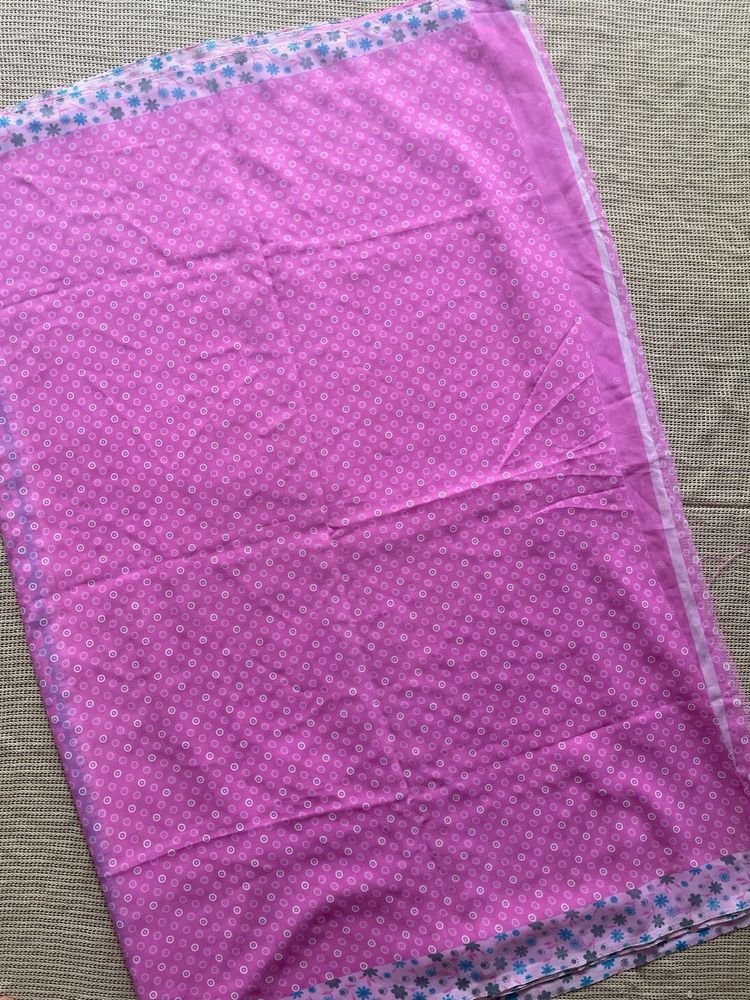 New Pink Printed Saree