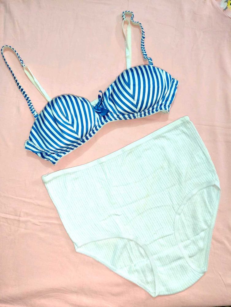 Striped Bra &amp; Bottom Set