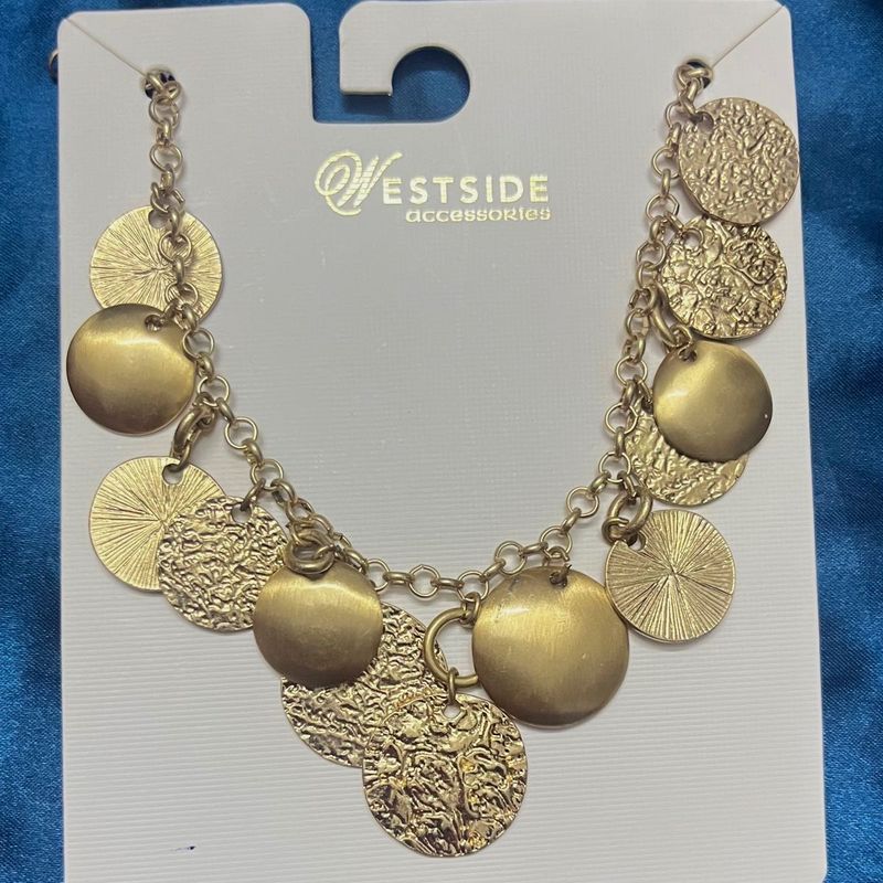 Set Of Earrings And  Coin Charm Necklace