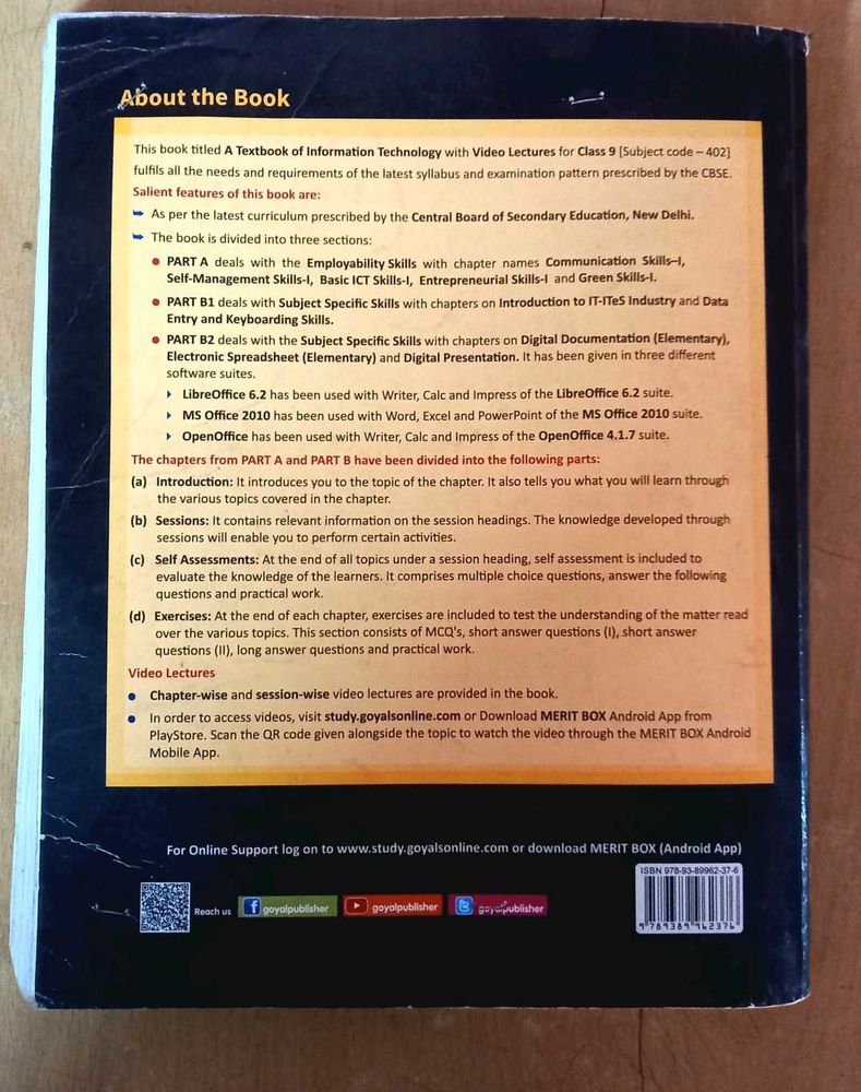 Information Technology Textbook for Class 9