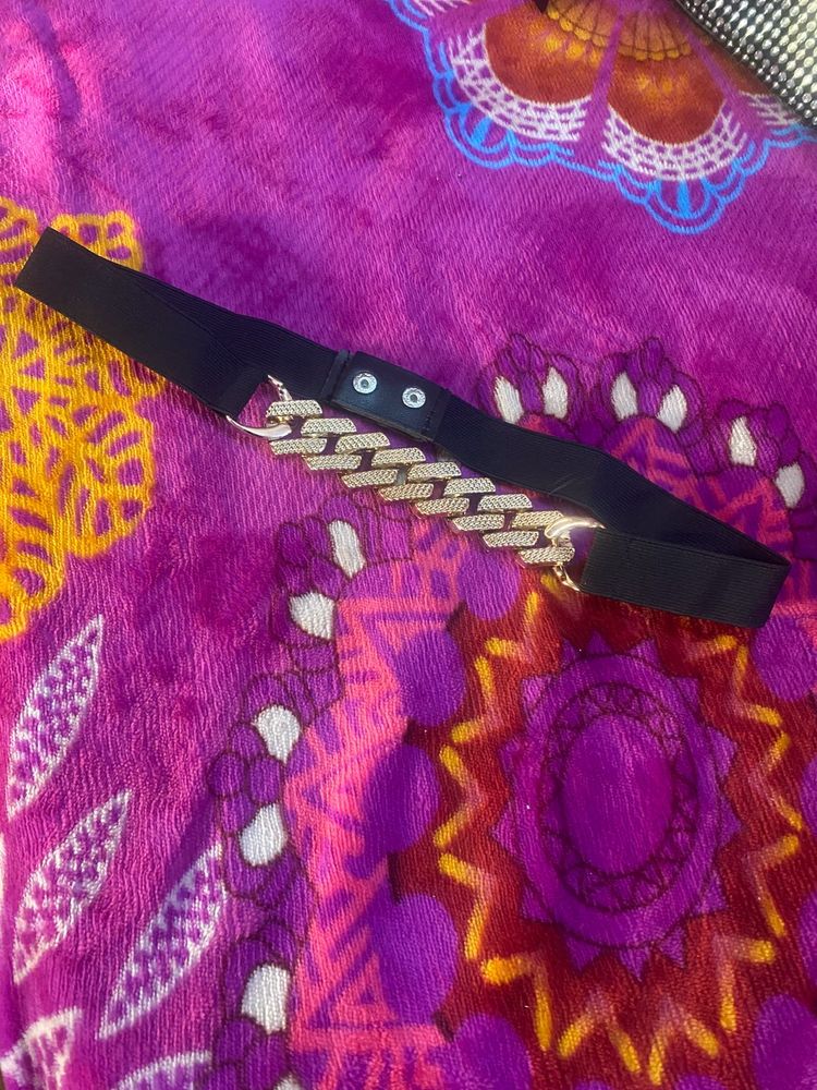 Stylish Black Elastic Belt