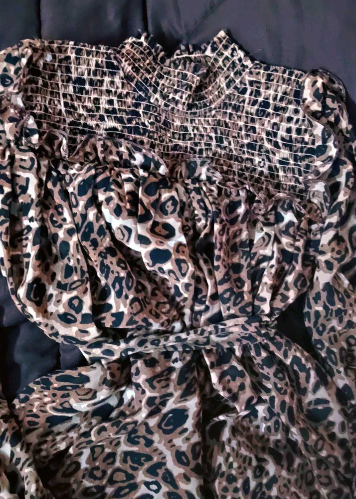 Leopard Print Mini Dress