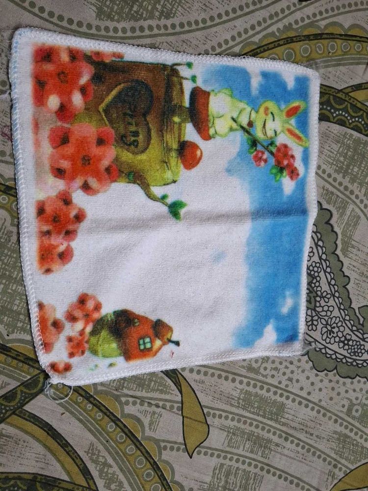 Trendy Cartoon Print Handkerchief | Soft &amp; Stylish