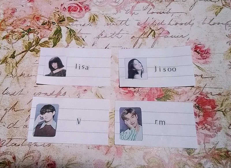 Handmade Name Cards (CUSTOMIZABLE ANY-4 BTS+BP)