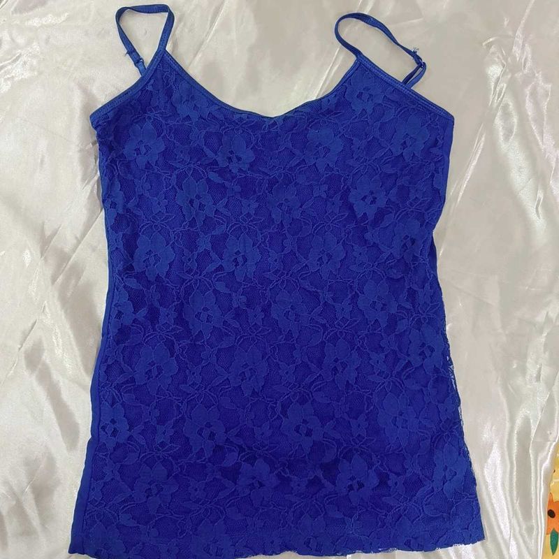 Blue Lace Cami Top