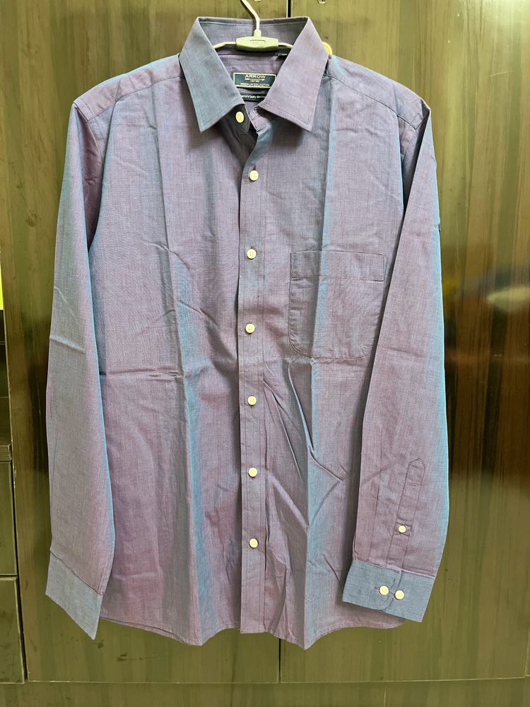 Bluish Purple Party Wear Shirt
