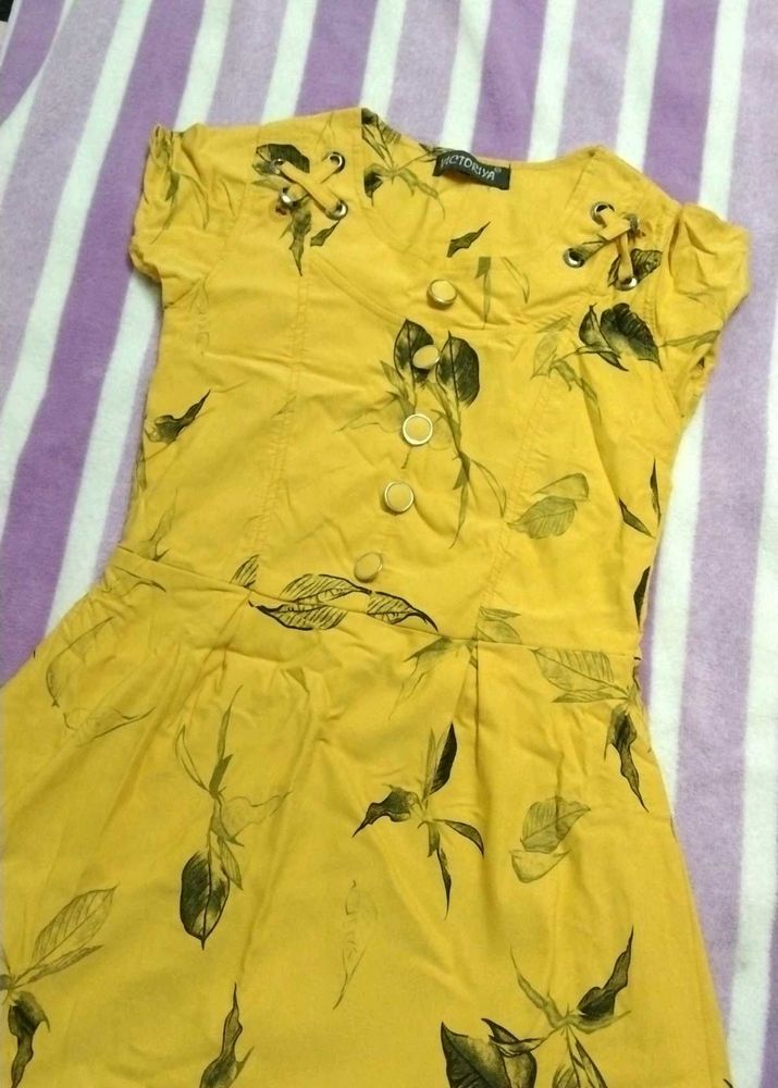 Yellow Floral Dress