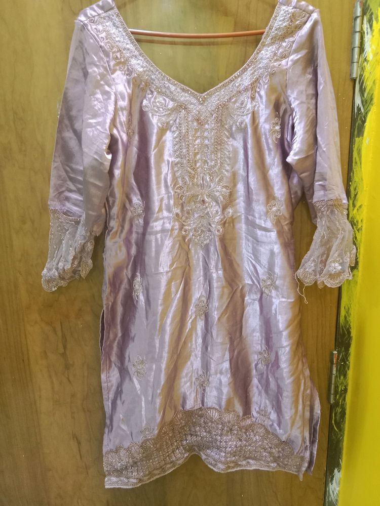 Silk Embroidery Kurti