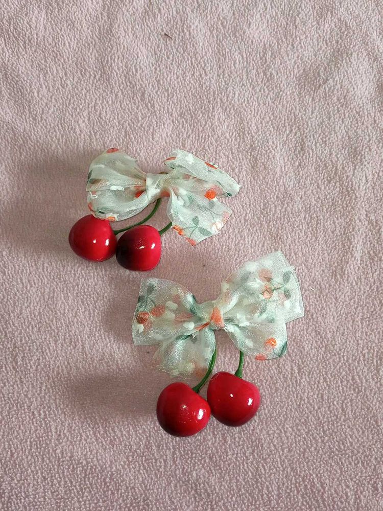 Cute Cherry Hair Clips - Set of 2