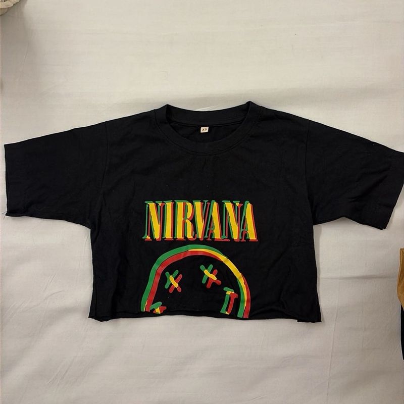 NIRVANA CROPPED BABY TEE