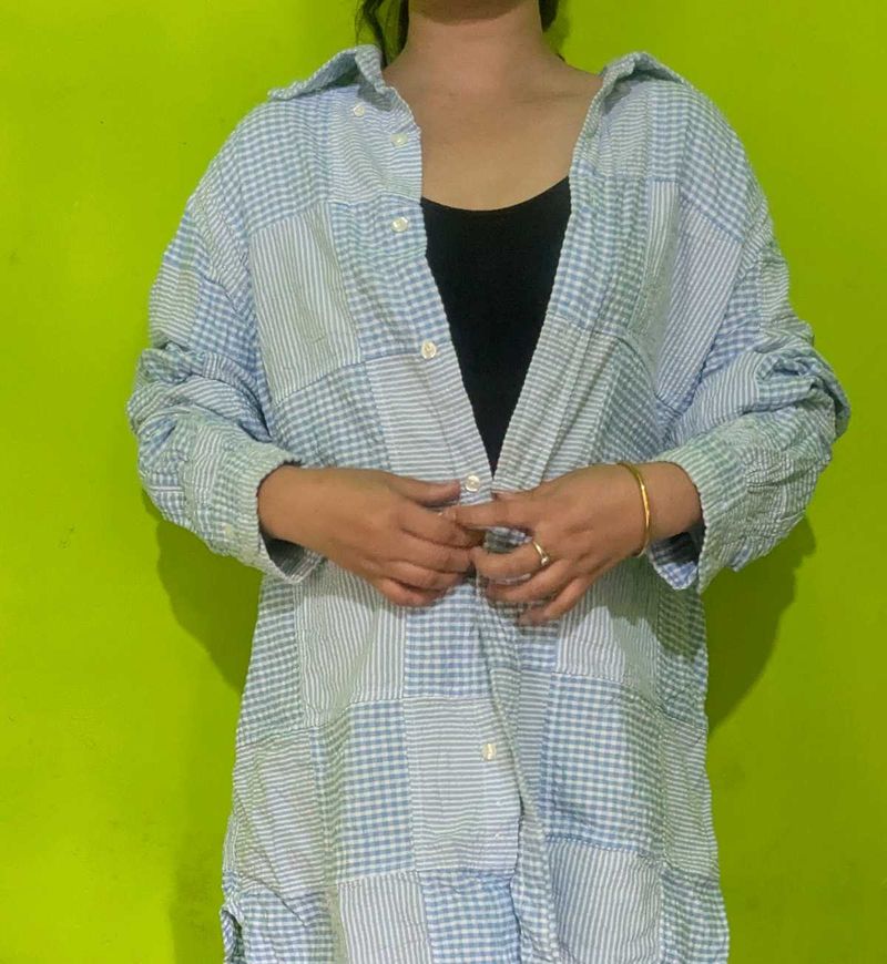 Patchwork Oversized Shirt