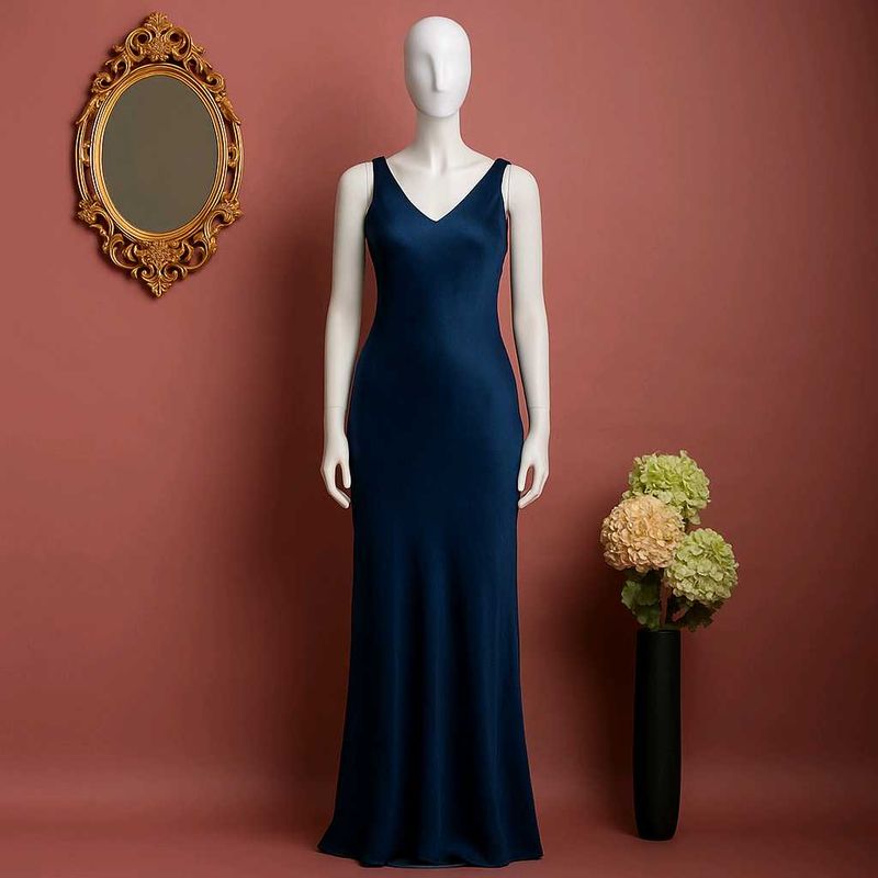 Sale 🎊🎉Elegant Navy Blue Maxi Dress