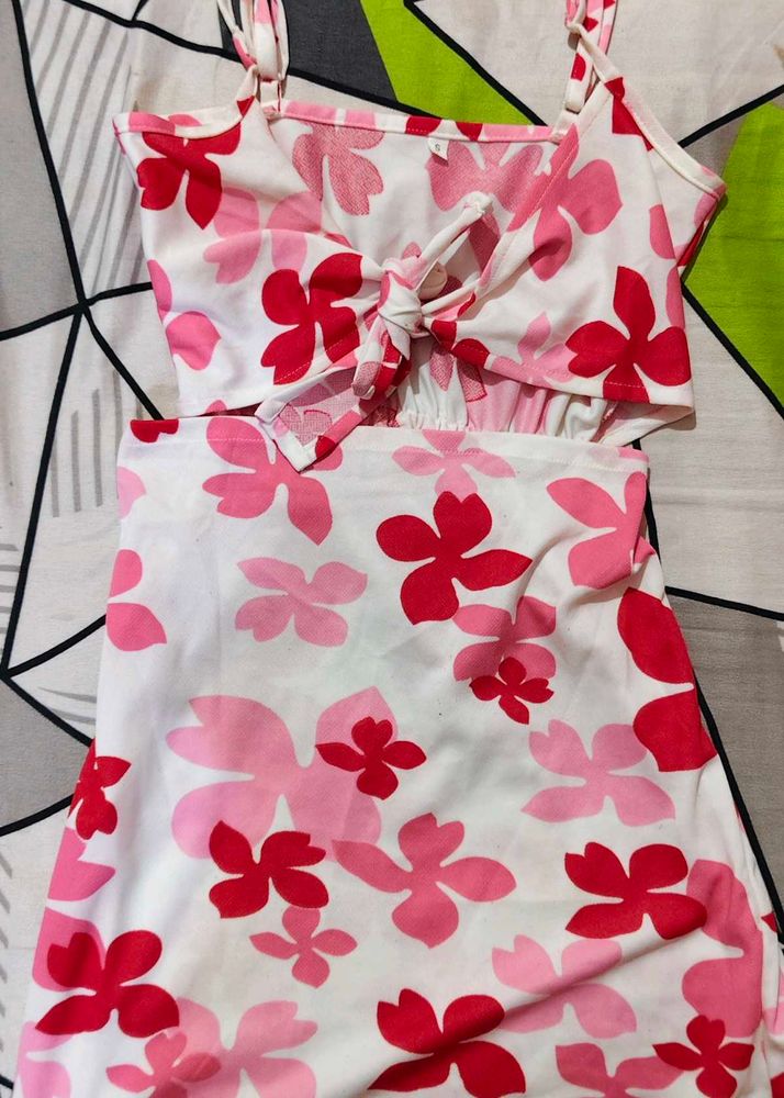 Floral Cutout Dress