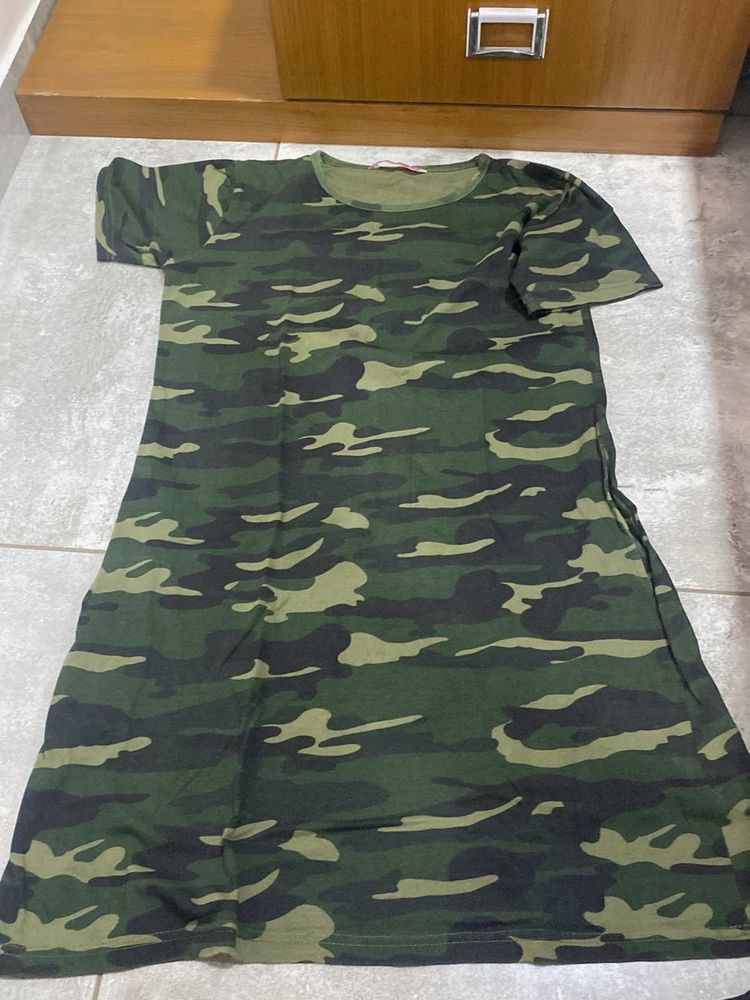 Camouflage T-Shirt Dress