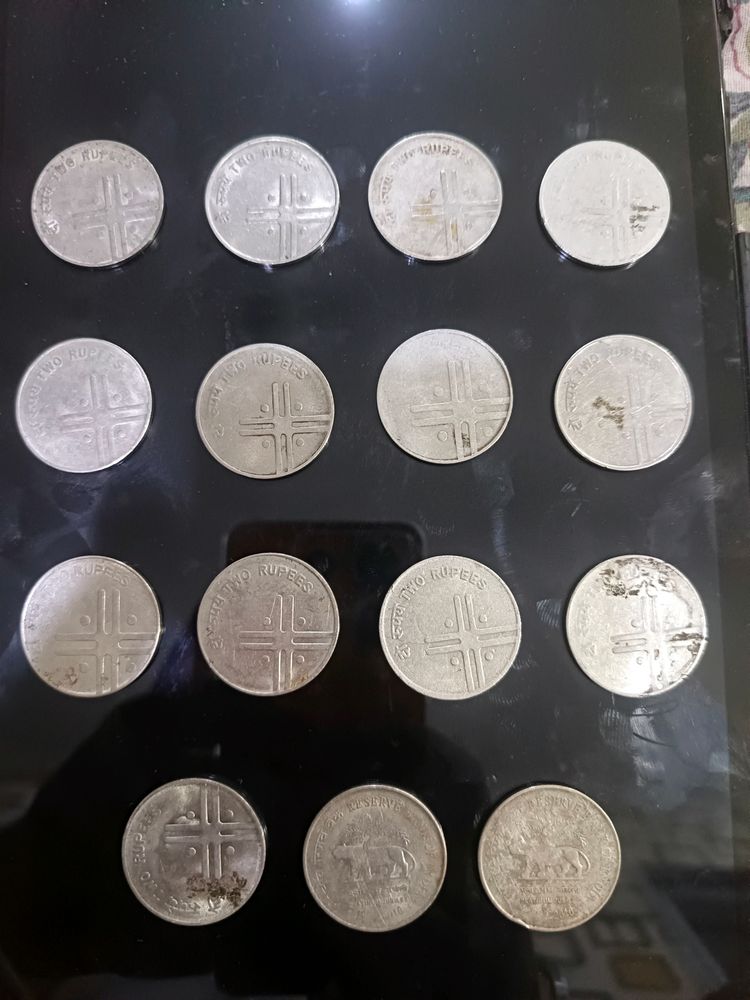 2 Ruppee Cross &amp; Rbi Coins
