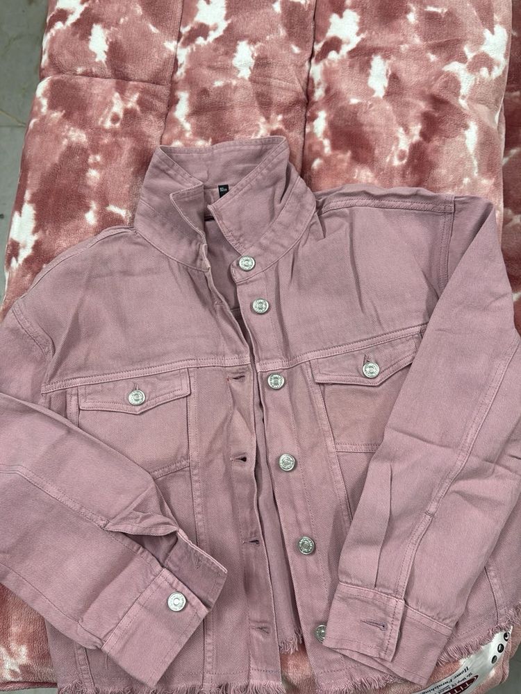 Dusty Rose Denim Jacket