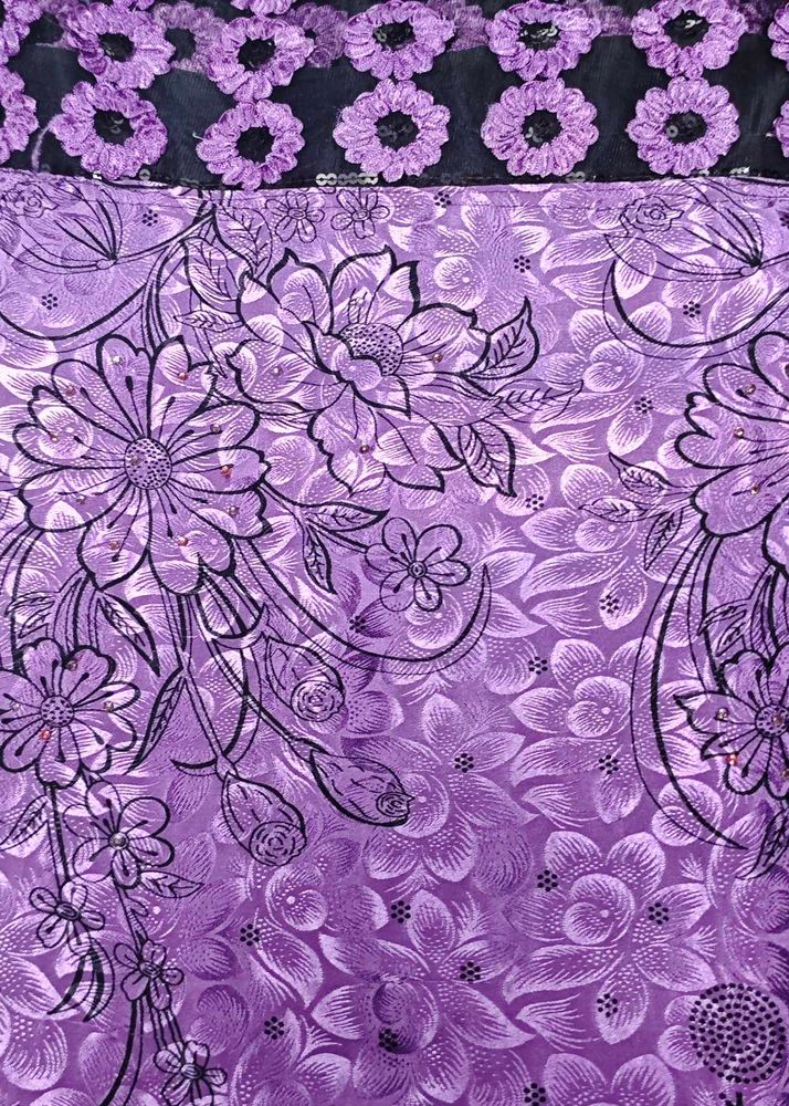 Purple Floral Fabric